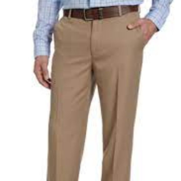 Izod Tan Straight Leg Mens Dress Pants 